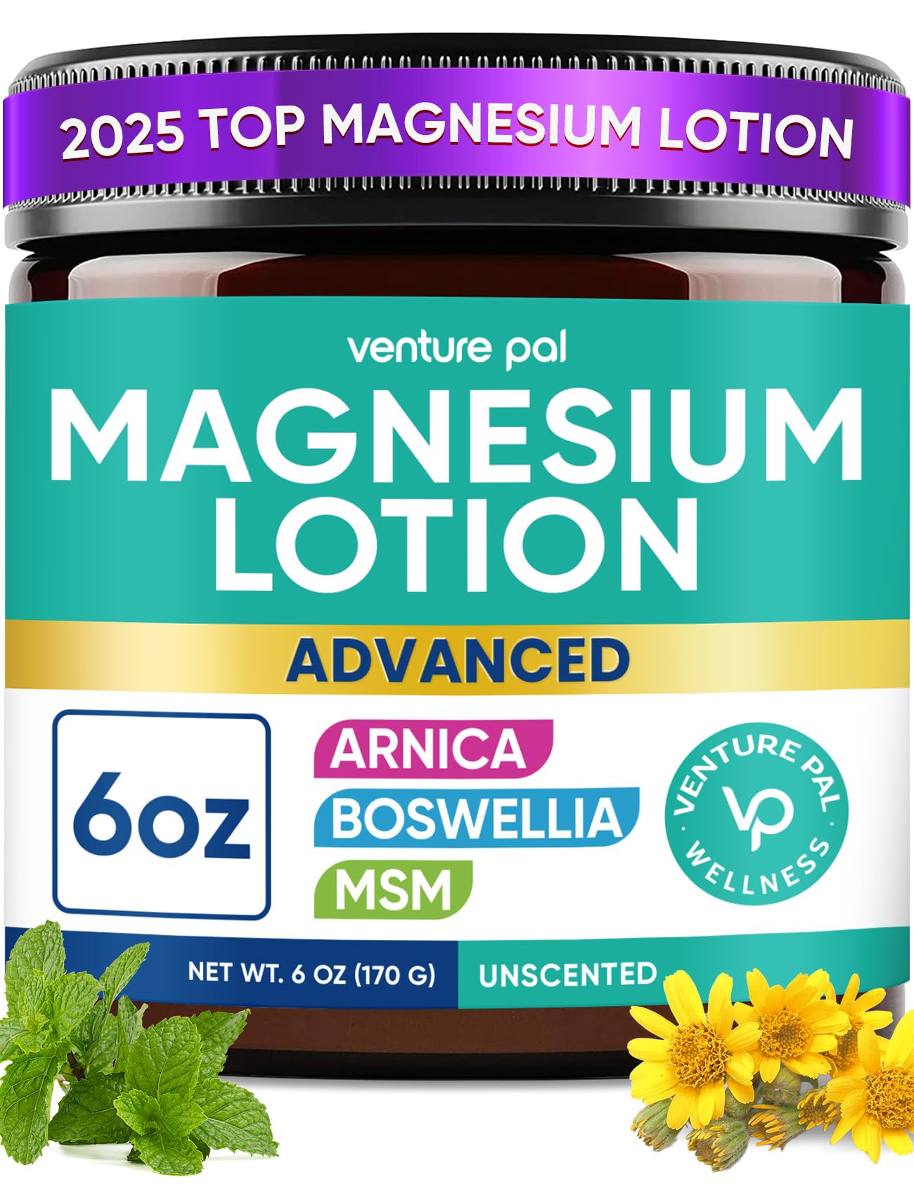 Amazon.com : Venture Pal Magnesium Lotion with Arnica, MSM